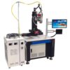 Blue and black automated laser welding machine featuring a robotic arm and CNC-controlled precision Blue and black automated laser welding machine featuring a robotic arm and CNC-controlled precision