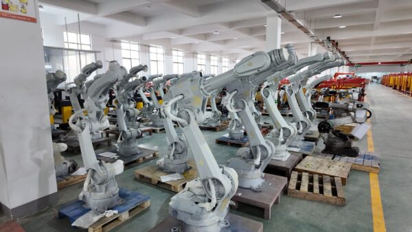 Robotic arms in an automated manufacturing setup-5