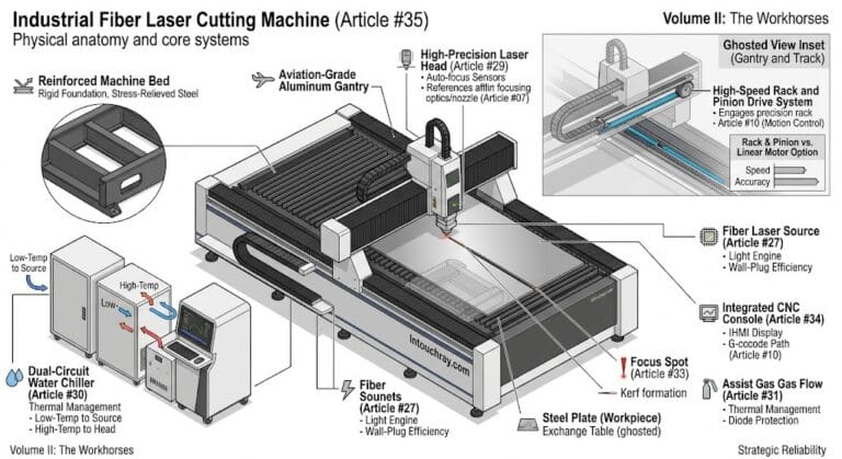 fiber laser cutting machines architecture and industrial use