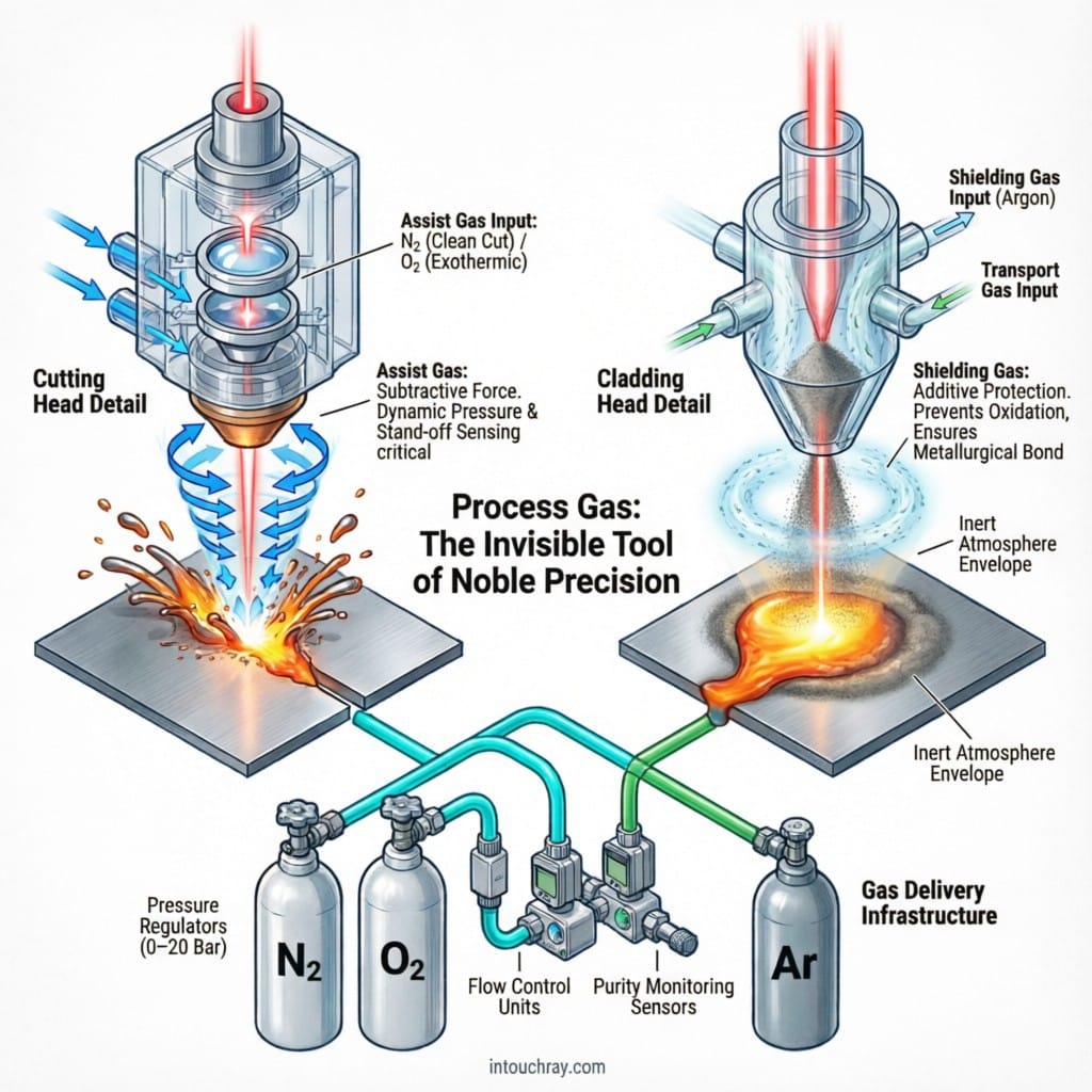 The Science of Assist and Shielding Gas featuring industrial laser process gases