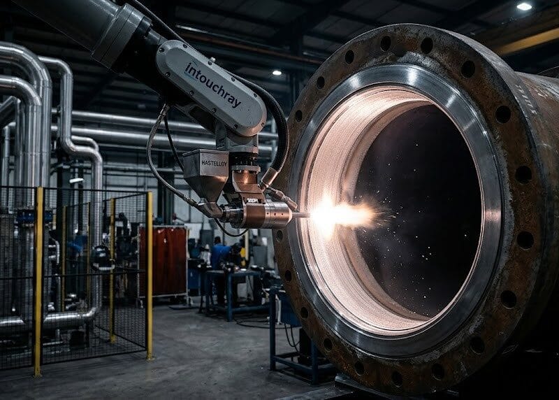 High-precision Laser Cladding Chemical Process Industry system showing laser beam path and component integration.