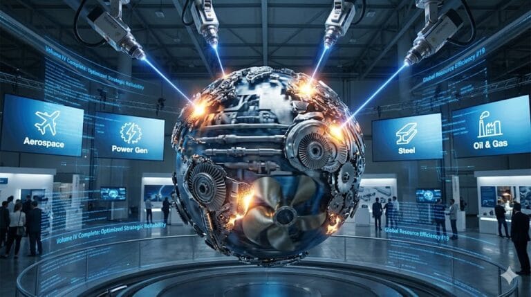 High-precision Laser Cladding Industrial Synthesis Conclusion system showing laser beam path and component integration.