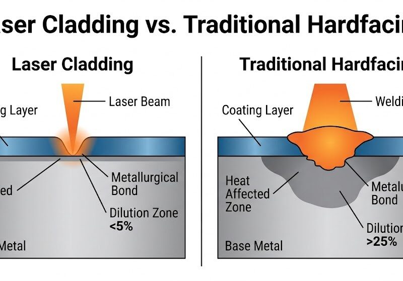 Laser Cladding Vs. Hardfacing