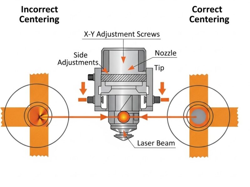 The Difference Between A Misaligned Beam (Which Causes Dross) And A Centered Beam