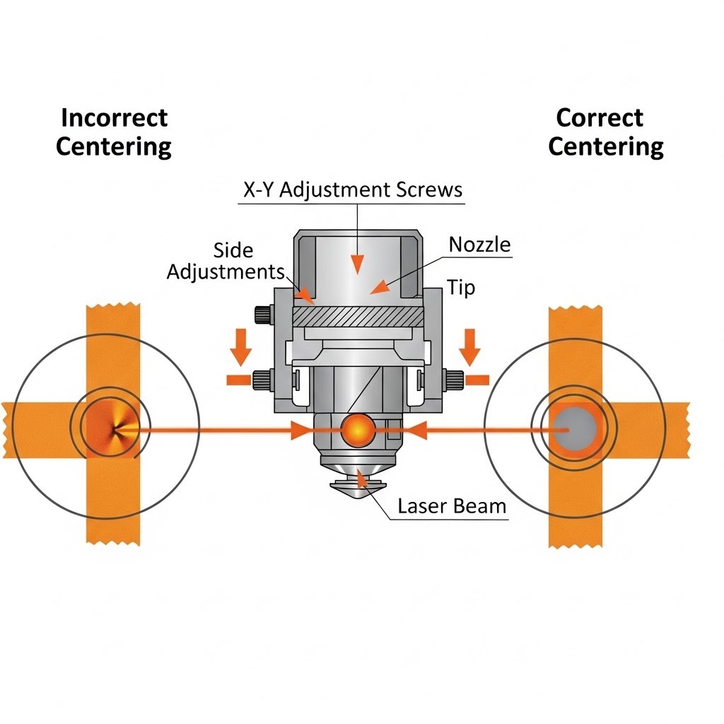 The Difference Between A Misaligned Beam (Which Causes Dross) And A Centered Beam