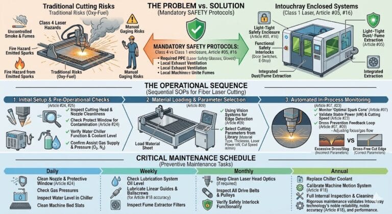 Fiber laser cutting machine with automated manufacturing capabilities