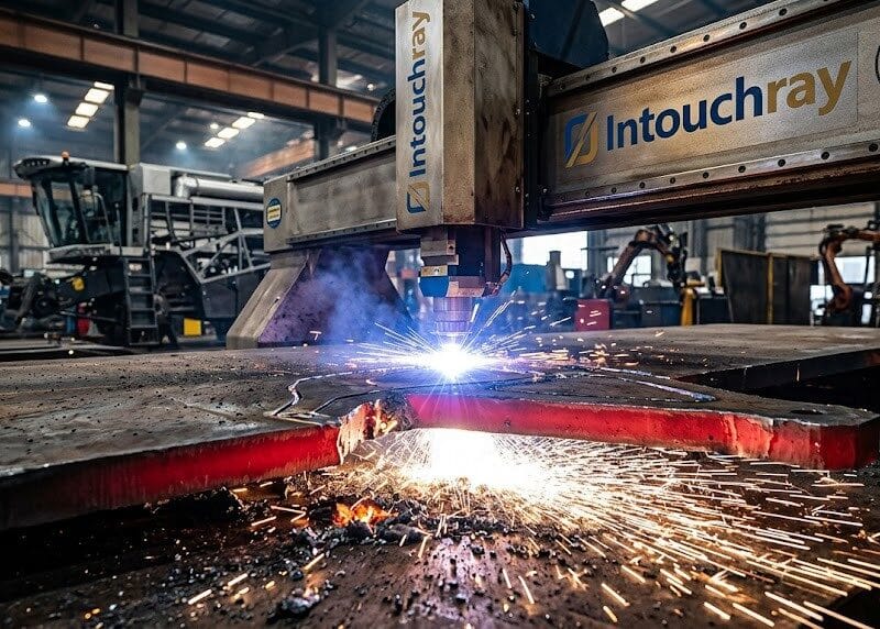 High-precision Agricultural Machinery Laser Cutting Chassis Frames system showing laser beam path and component integration.