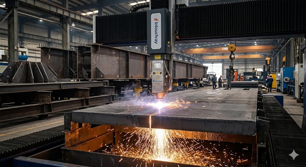 Intouchray System Cutting 40Mm Thick Steel For A Bridge Project