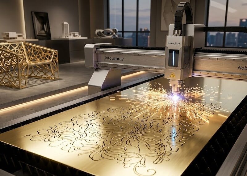 High-precision Laser Cutting Furniture Interior Design system showing laser beam path and component integration.