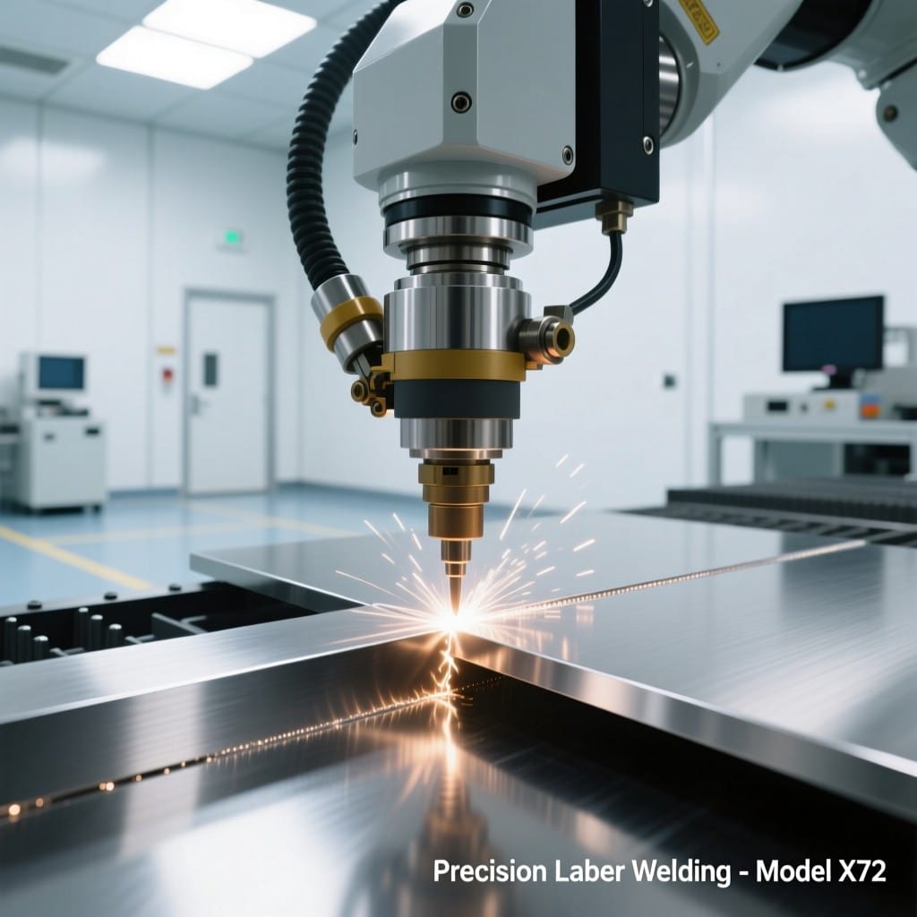 Fiber laser welding thin stainless steel with zero visible distortion in controlled factory setting