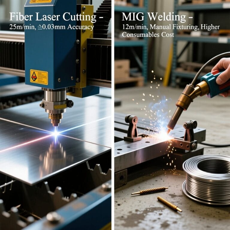 Technical comparison: fiber laser vs MIG/TIG on speed, cost, accuracy, and setup time
