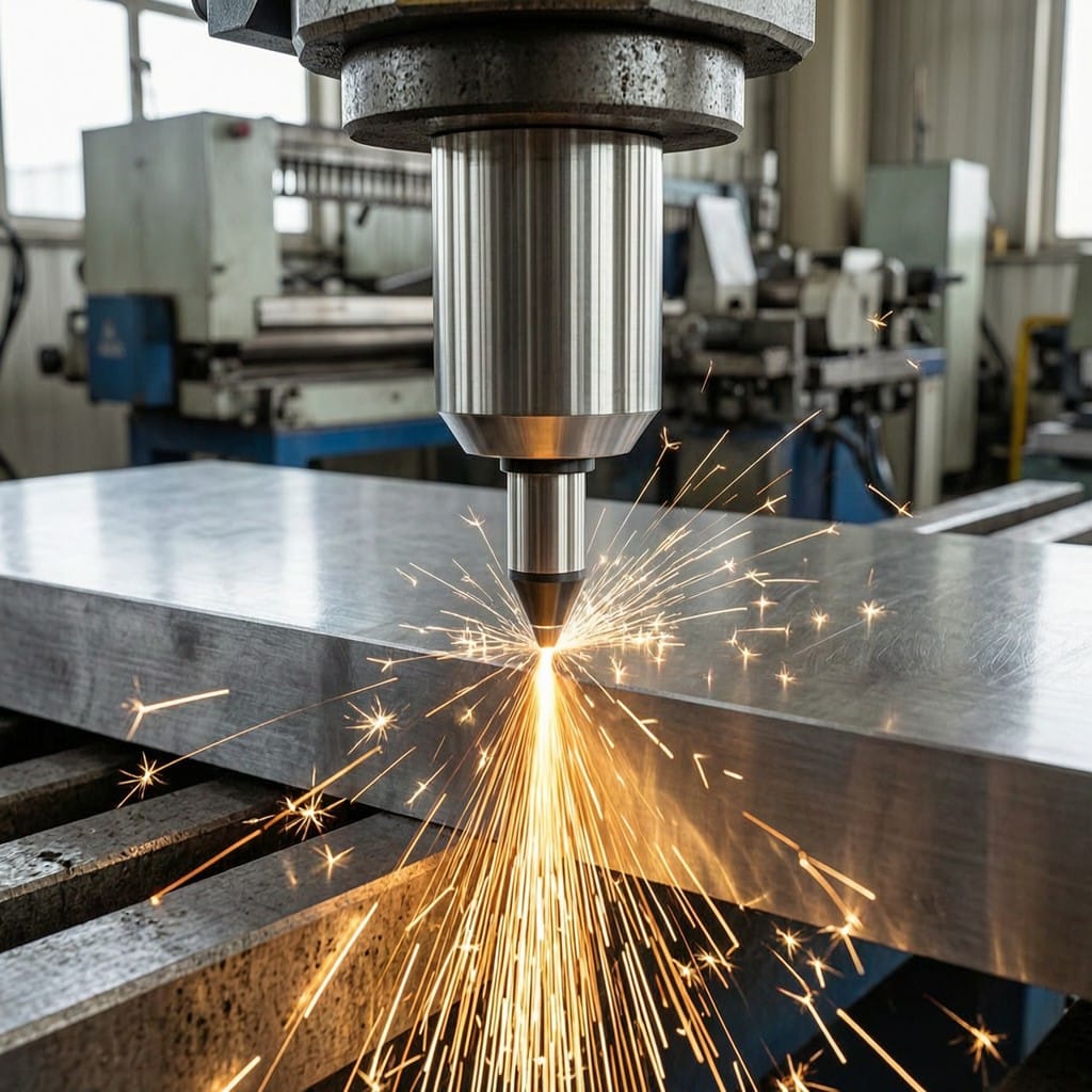 Fiber laser cutting head processing stainless steel with high precision and speed
