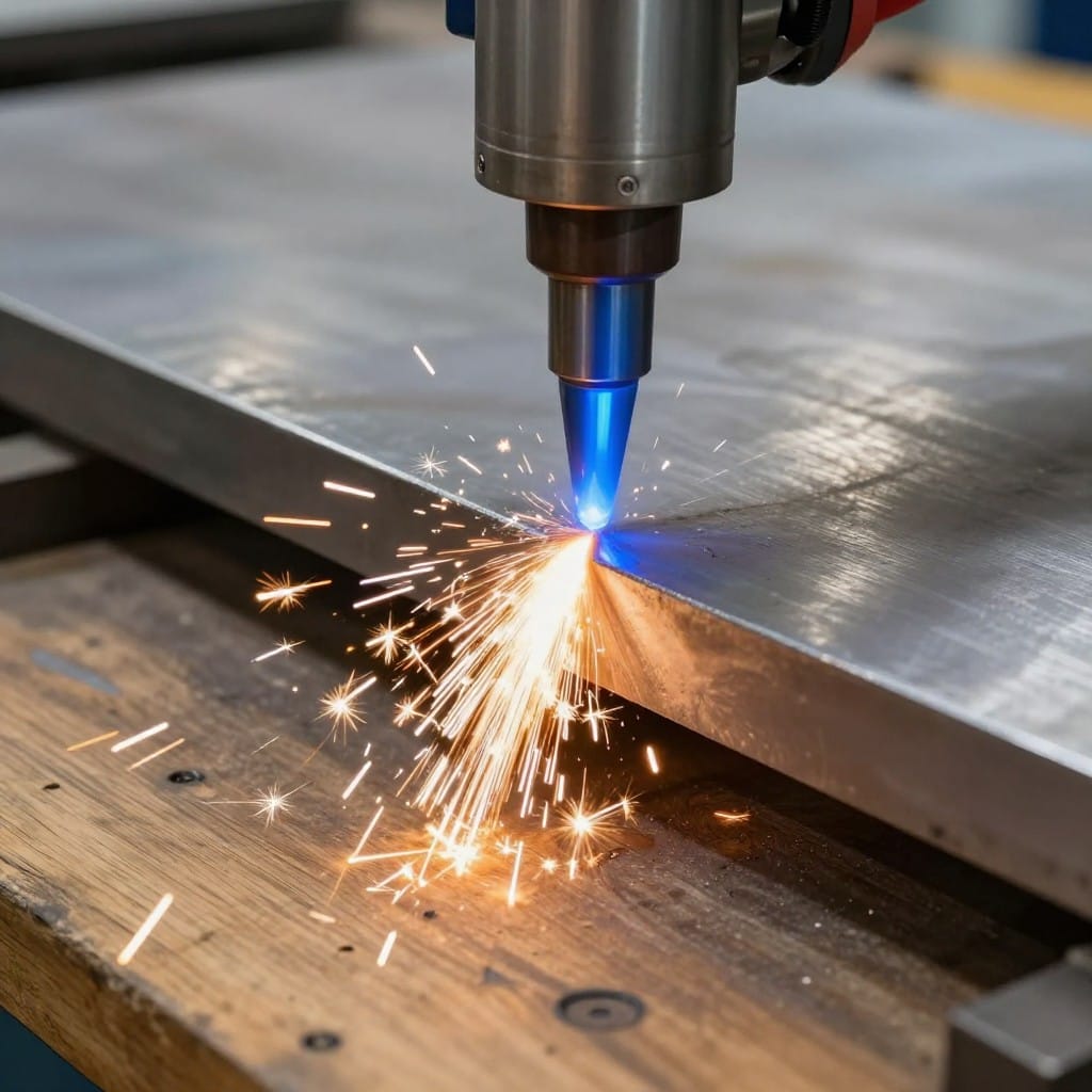 Fiber laser cutting thick steel plate for skyscraper construction components
