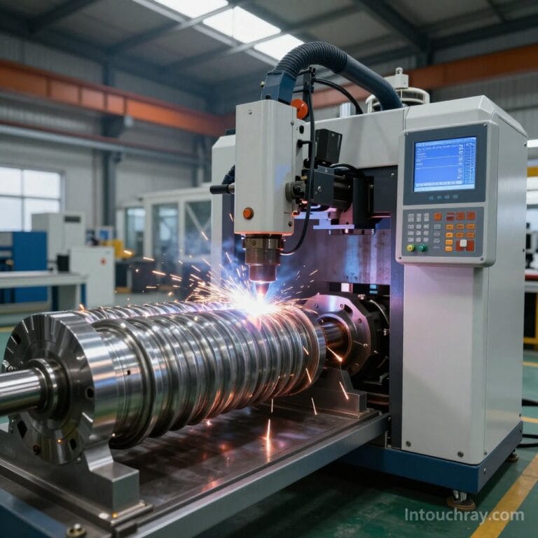 Fiber laser welding head processing stainless steel heat exchanger core with precision fixture