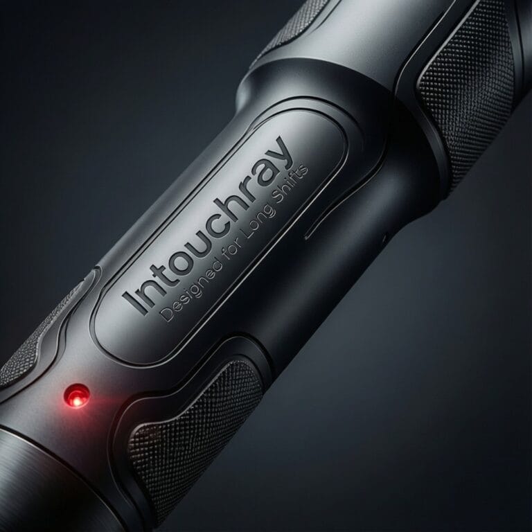 Close-up view of laser processing for Ergonomics of the Intouchray Torch: Design for Ergonomics of the Intouchray Torch: Des