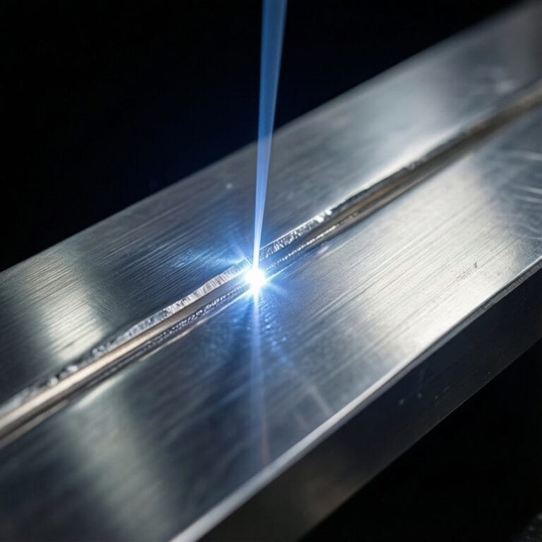 Close-up view of laser processing for Welding Thin-Gauge Stainless Steel without for Welding Thin-Gauge Stainless Steel with